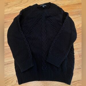 Banana Republic Black Cable Knit Sweater